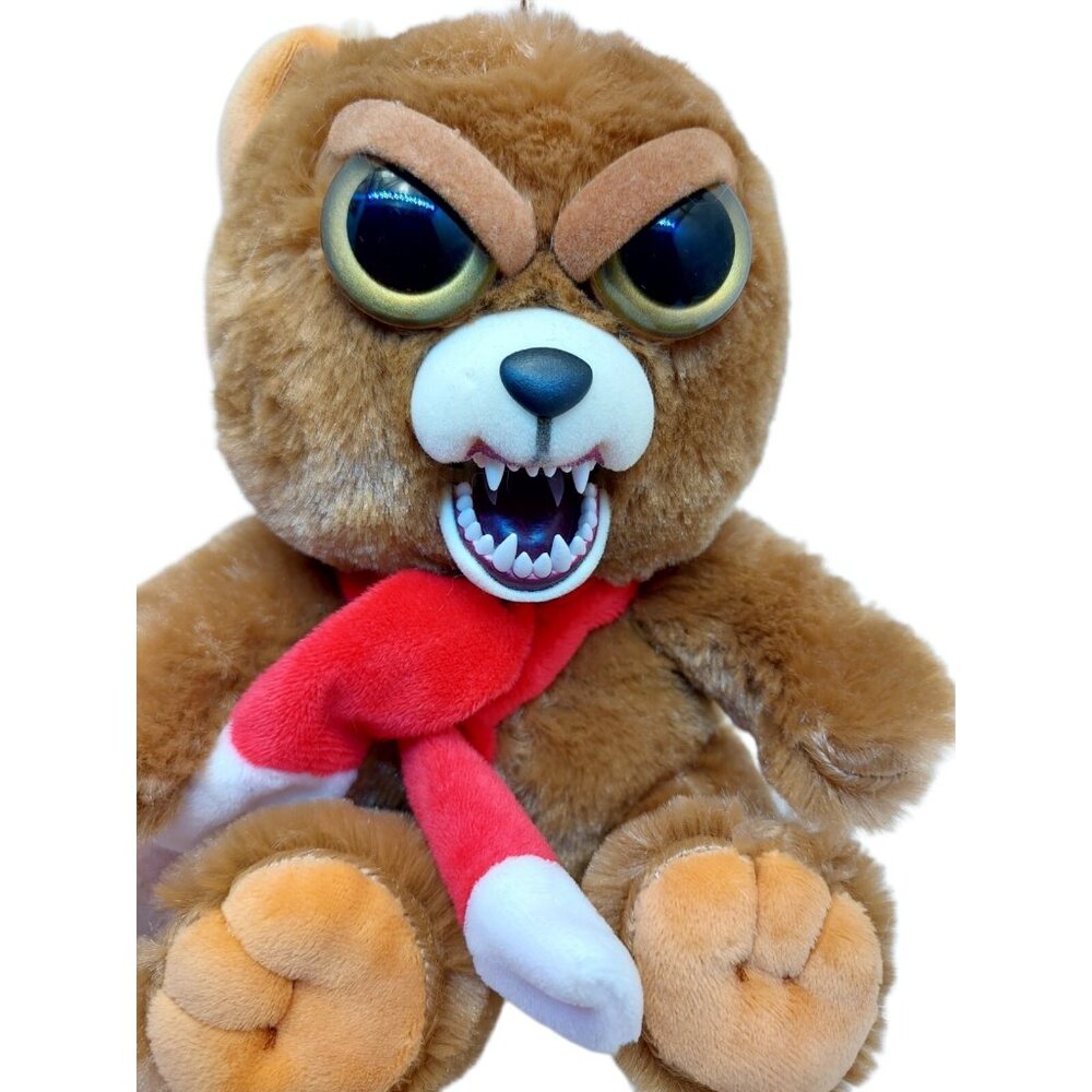 Feisty Pets "Ebenezer Claws" 8" Plush Bear Naughty Nice Christmas Hat 2015 Stuff